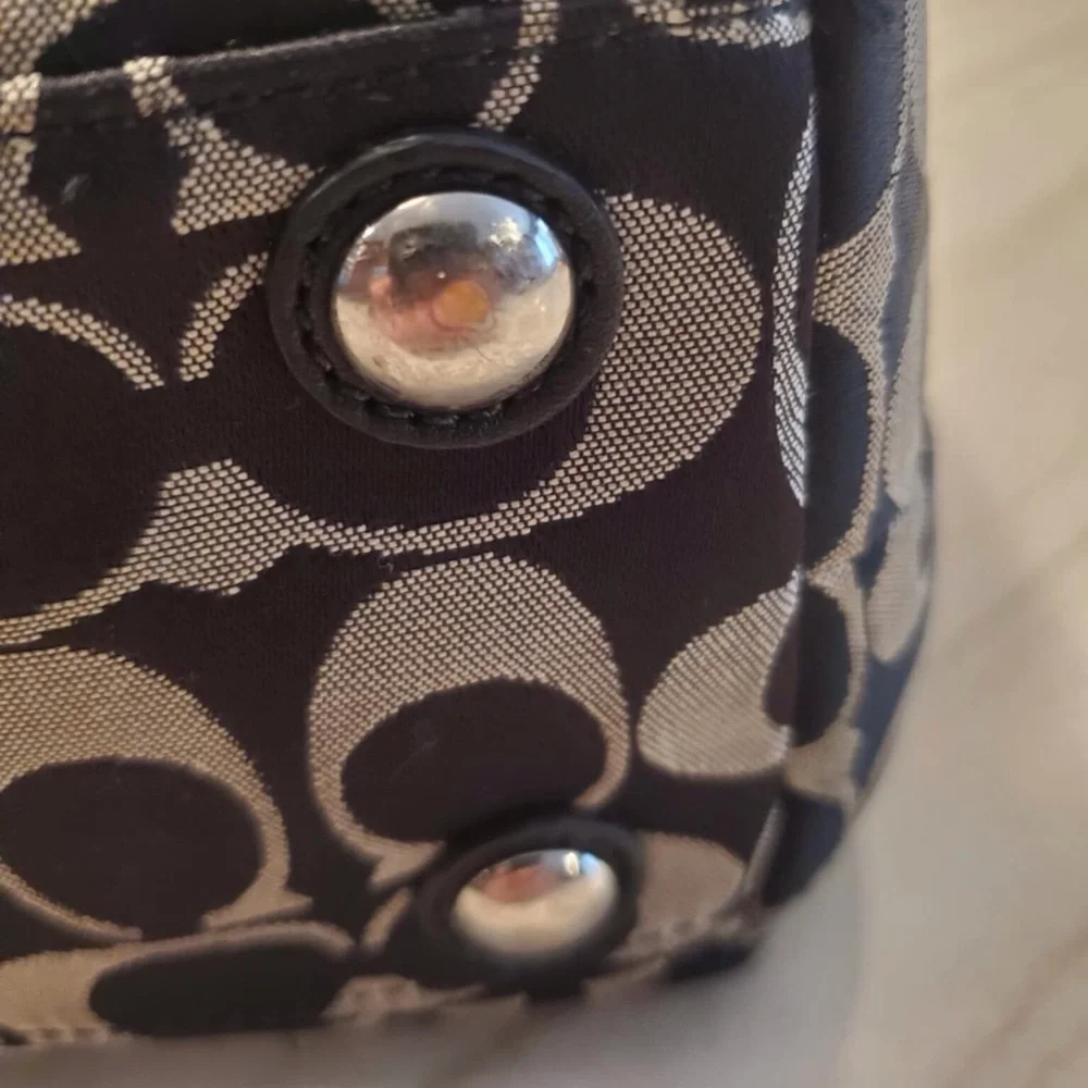 Coach F19188 Penelope Satchel in Black Logo Print